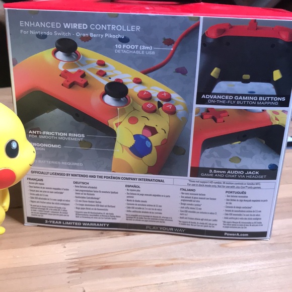 Enhanced Wired Controller for Nintendo Switch - Pokémon: Oran Berry Pikachu - Picture 12 of 16